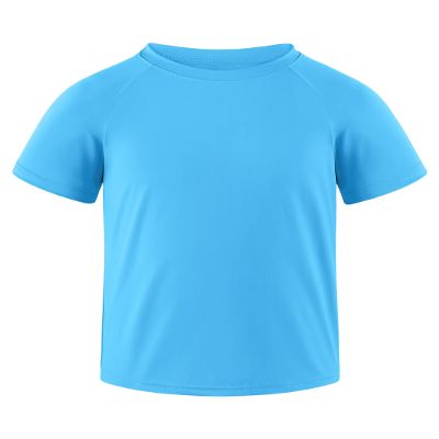 Auranso Boys Rash Guard Short Sleeve Boys Swim Shirt UPF 50+ Quick Dry Shirt Blue 13-14 Years