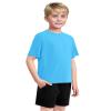 Auranso Boys Rash Guard Short Sleeve Boys Swim Shirt UPF 50+ Quick Dry Shirt Blue 13-14 Years view 2