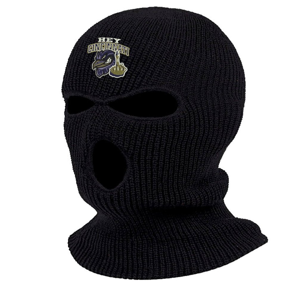 ALLNTRENDS Baltimore Football Hat Sport Fan Caps Embroidered Hats (Ski Mask, Black, Hey Cincinnati)