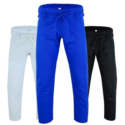 JAGUAR PRO GEAR - Regular BJJ Bottoms Jiu-Jitsu Pants Light Weight 10oz Cotton Canvas Kids Adults Unisex (K-00, Blue)