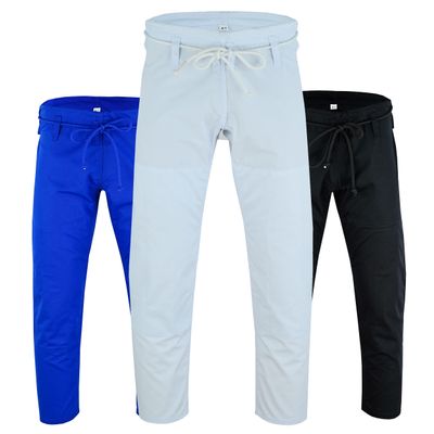 JAGUAR PRO GEAR - Regular BJJ Bottoms Jiu-Jitsu Pants Light Weight 10oz Cotton Canvas Kids Adults Unisex (A-1, White)