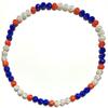 Power Energy Sports Rhinestone Crystal Pollyanna Bling Disco Ball Beaded Bead Baseball Player Necklace, Orange Blue Gators (18" inches) view 2