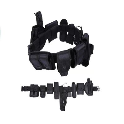 HUNANBANG Outdoor 10pcs Modular Hunting Fishing Duty Belt Police Security Law Enforcement Tactical Equipment System Utility Belt Hunting Black (10pcs belt set2)