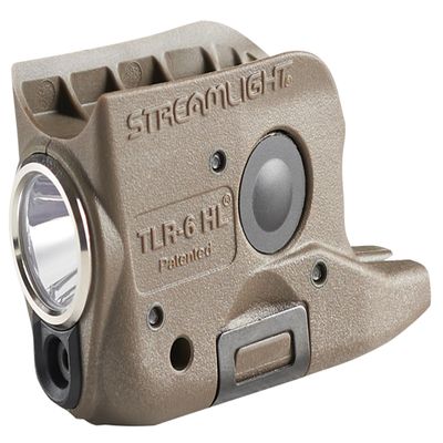 Streamlight 69341 TLR-6 HL 300-Lumen Rechargeable Tactical Weapon Light with Integrated Red Aiming Laser Designed Exclusively and Solely for Glock 42/43 & 43X/48 Non-Railed, Flat Dark Earth Brown