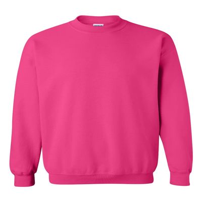 Gildan Fleece Crewneck Sweatshirt, Style G18000, Multipack Heliconia (1-pack) Small