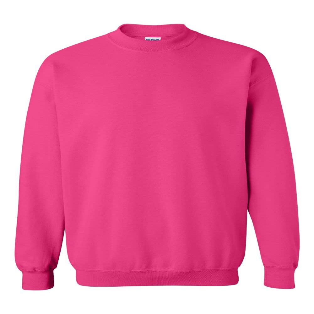 Gildan Fleece Crewneck Sweatshirt, Style G18000, Multipack Heliconia (1-pack) Small