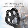 HERCHR 35KN Aluminum Paw Rigging Plate, 4 Holes Large Anchor Multipliers Connector Rock Climbing Gear Force Divider Descender Plate Outdoor Accessories, Lightweight(Black) view 2