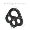 HERCHR 35KN Aluminum Paw Rigging Plate, 4 Holes Large Anchor Multipliers Connector Rock Climbing Gear Force Divider Descender Plate Outdoor Accessories, Lightweight(Black) view 4