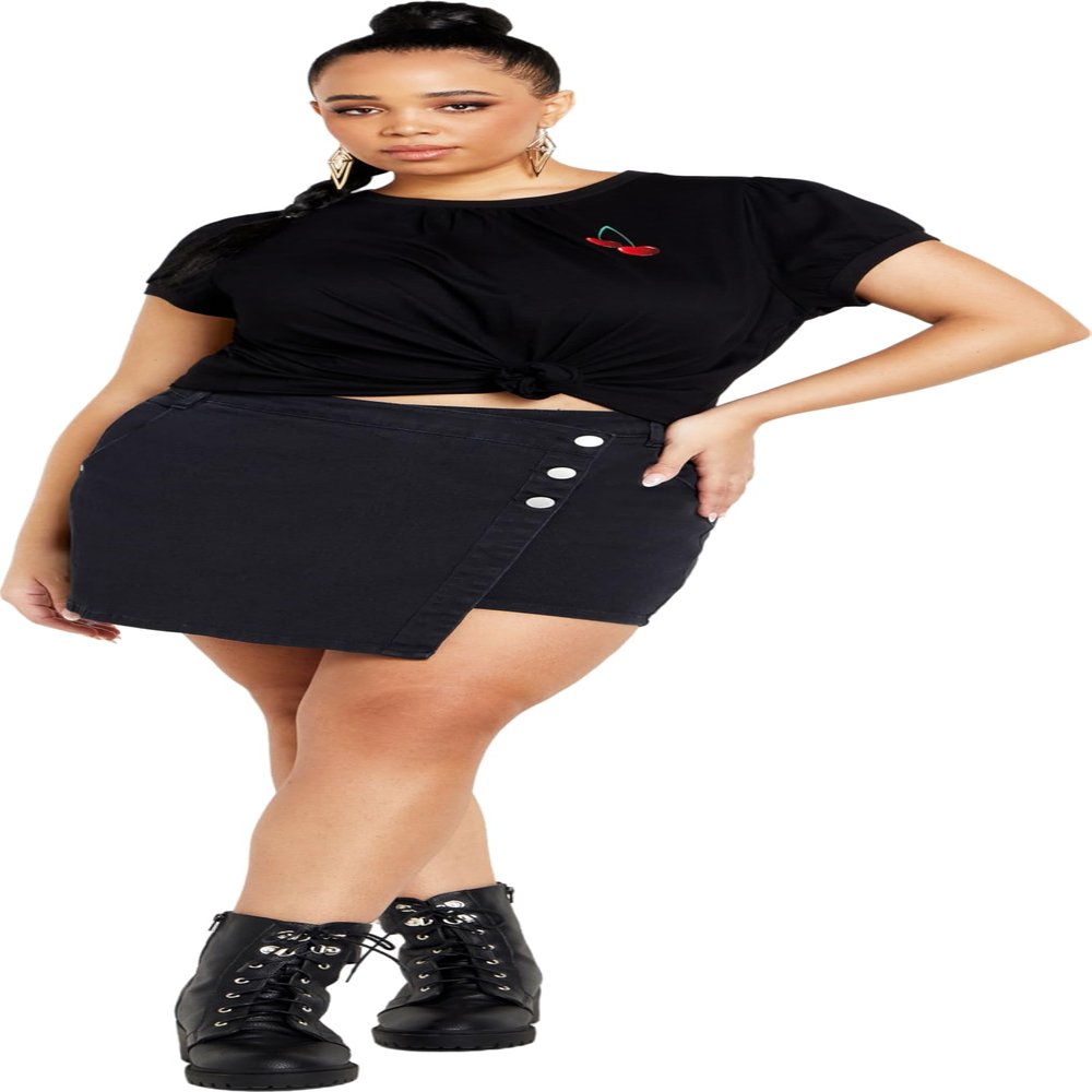 City Chic Women's Plus Size Millani Skort Navy