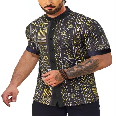 African Dashiki for Men - Short Sleeve Shirts, Big & Tall Sizes, Kurta Style
