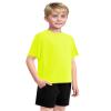 Auranso Boys Rash Guard Short Sleeve Boys Swim Shirt UPF 50+ Quick Dry Shirt Fluorescent Yellow 9-10 Years view 2