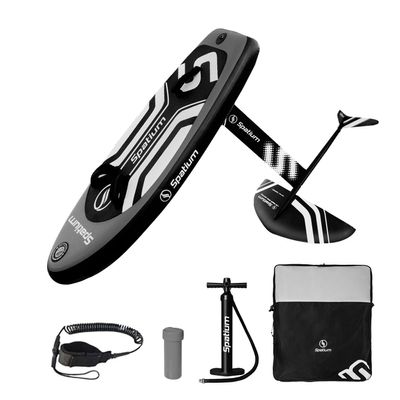 Inflatable Hydrofoil Board 195L Inflatable Board for Foilingwith Hydrofoil Surfing Board Hydrofoil Board Color Dark Gray