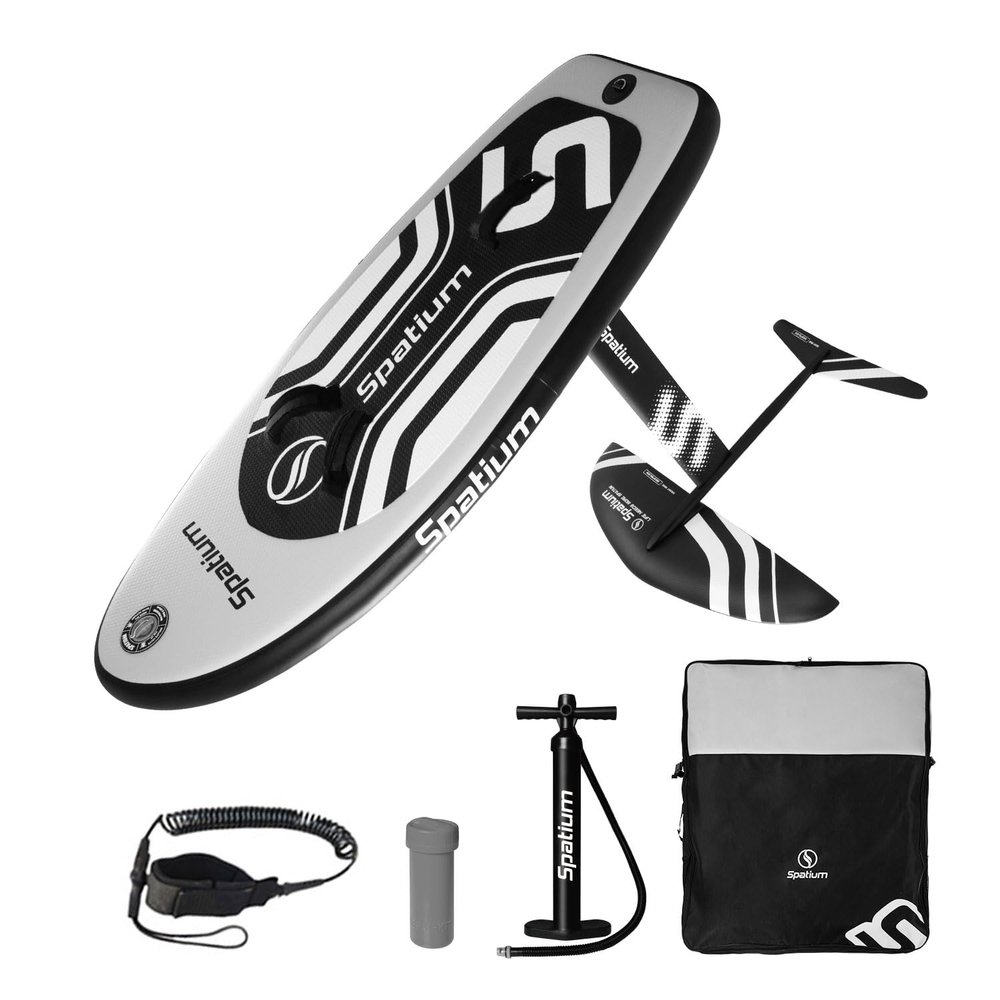 Inflatable Hydrofoil Board for Adults Hydrofoil Surfboard Non Electric for Surfing Board with Hydrofoil Board Accessories Color Light Gray 90L