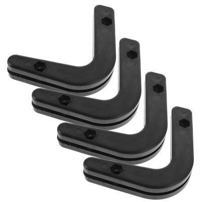 Happyyami 4pcs Barbell Hanger Holder Bumper Plate Storage Dumbbell Rack for Gym Accessories Wall Mounted