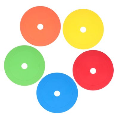 Happyyami 5pcs Soccer Training Markers Football Exercising Discs for Agility Drills Multi-Color Flat Sign Discs for Sports Training and Practice