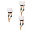 Healeved 3pcs Knee Support Sleeve Lightweight Knee Warmer for Running Hiking and Outdoor Sports Lake Blue Comfortable Elasticity Unisex view 1