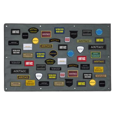 AOUTACC Tactical Military Patch Holder Board Hook & Loop Morale Patch Panel, Tactical Patch Display Panel for Military Uniform Hook and Loop Badges-Gray(108 * 70CM)