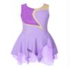 XUNZOO Kid Girls Hollow Back Ice Figure Skating Costume Sleeveless Rhinestone Leotard Dress for Dance Performance G1057Lavender 12 Years view 1