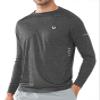 NORTHYARD Men's Sun Protection Shirts UPF 50+ Long Sleeve Swim Rash Guard Shirt Running Workout Athletic Hiking UV Fishing CARBONHEATHER 4XL view 1