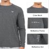 NORTHYARD Men's Sun Protection Shirts UPF 50+ Long Sleeve Swim Rash Guard Shirt Running Workout Athletic Hiking UV Fishing CARBONHEATHER 4XL view 4