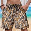 Beagle Mens Swim Trunks - Hawaiian Mens Shorts - Summer Drawstring Beachwear Shorts Series 43 Size L view 2