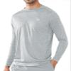 NORTHYARD Men's Sun Protection Shirts UPF 50+ Long Sleeve Swim Rash Guard Shirt Running Workout Athletic Hiking UV Fishing GREYHEATHER 2XL view 1