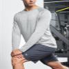 NORTHYARD Men's Sun Protection Shirts UPF 50+ Long Sleeve Swim Rash Guard Shirt Running Workout Athletic Hiking UV Fishing GREYHEATHER 2XL view 3