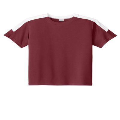 SPORT-TEK Youth Competitor United Crew Maroon/White