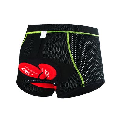 Towintec Mens Cycling Underwear Shorts 5D Gel Padded Bike Bicycle MTB Liner Undershorts Breathable Shockproof Quick-Drying Motorcycle Underpants (Green Line,S)