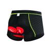 Towintec Mens Cycling Underwear Shorts 5D Gel Padded Bike Bicycle MTB Liner Undershorts Breathable Shockproof Quick-Drying Motorcycle Underpants (Green Line,S) view 1
