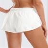 CRZ YOGA Low Waisted Running Shorts for Women 2.5" - Mesh Liner Quick Dry for Workout Sport Athletic with Zipper Pocket White Small view 2