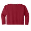 SPORT-TEK Competitor United Long Sleeve Crew | Gym T-Shirt for Men & Women, Summer Fashion Workout Top, Athletic Clothing Deep Red/White view 2
