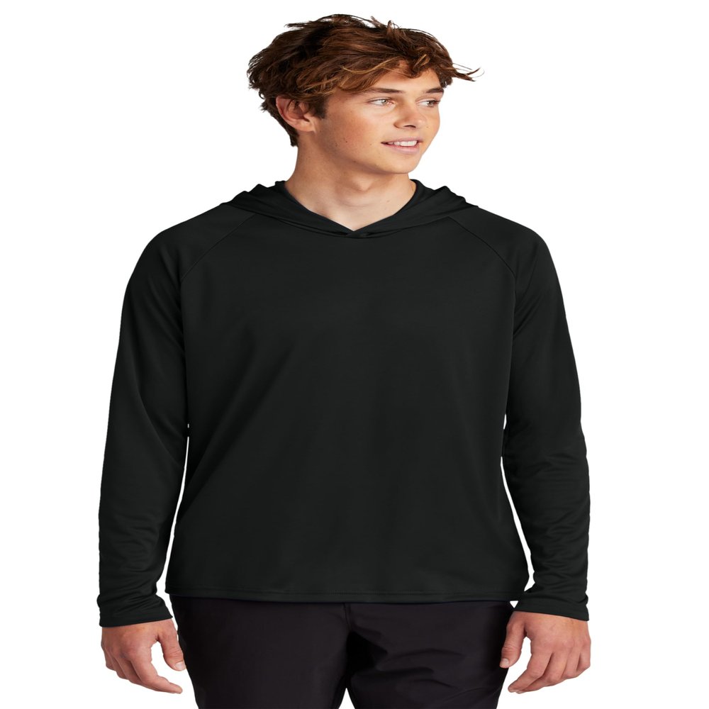 Port & Company Performance Pullover Hooded Tee-PC380H-M-Jet Black