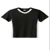 SPORT-TEK Youth Competitor United V-Neck Black/White view 1