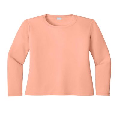 SPORT-TEK Women's Posi-UV Pro Long Sleeve Tee | Athletic Fit Workout T-Shirt for Spring & Summer, Lightweight Gym Clothing