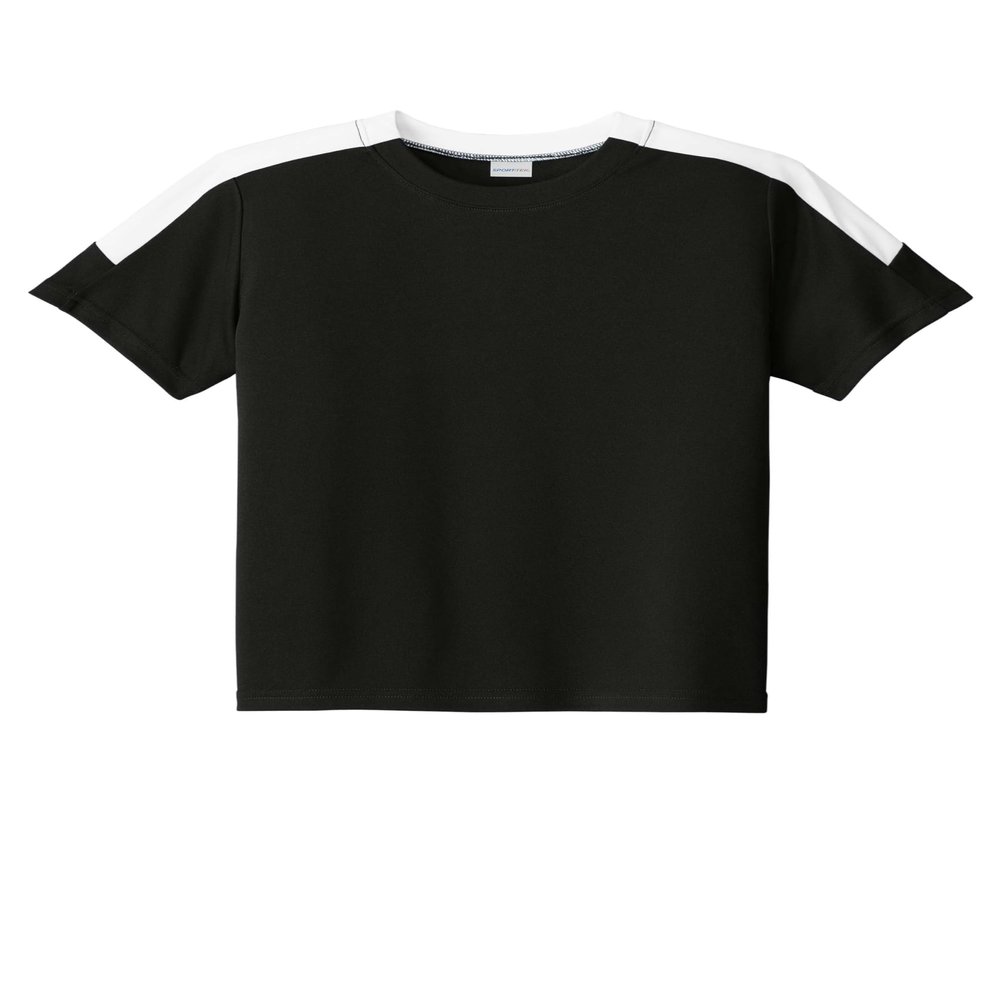 SPORT-TEK Youth Competitor United Crew Black/White