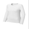 SPORT-TEK Women's Posi-UV Pro Long Sleeve Tee | Athletic Fit Workout T-Shirt for Spring & Summer, Lightweight Gym Clothing White view 3