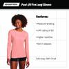SPORT-TEK Women's Posi-UV Pro Long Sleeve Tee | Athletic Fit Workout T-Shirt for Spring & Summer, Lightweight Gym Clothing White view 4