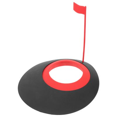 Baluue 1set Golf Putting Practice Aid Training Hole Cup Indoor Use Portable Design for Compact Spaces Includes Flag for Improved Skill Development