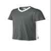 SPORT-TEK Youth Competitor United V-Neck | Kids' Lightweight Shirt for Spring & Summer, Breathable Clothing for Boys & Girls Iron Grey/White view 3