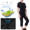 Hotfiary 2/3 Pack Boys Compression Leggings Basketball Base Layer Athletic Pants Tights Kids Soccer Workout Baselayer view 2
