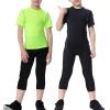 Hotfiary 2/3 Pack Boys Compression Leggings Basketball Base Layer Athletic Pants Tights Kids Soccer Workout Baselayer view 4