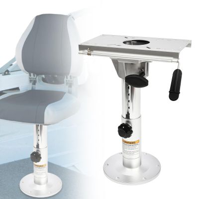 Boat Seat Pedestal with Seat Slide Seat Mount, Adjustable Height from 13" to 19", Boat Marine Seat Pedestal Base Post Locking Boat Seat Base for Most Boat Seat Mount