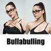 bullabulling Sports Sunglasses for Men Women Unbreakable Frame Cycling Fishing Wrap Around Sunglasses UV400 Protection (black/clear gray) view 3