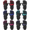 Bencailor 6 Pairs Kids Winter Gloves Waterproof Ski Glove Boy Girl Warm Snow Snowboard Mittens for Cold Unisex(Red Green Blue Gray Dark Blue Rose Red,10-15 Years,Simple,Solid Color) view 1