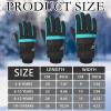 Bencailor 6 Pairs Kids Winter Gloves Waterproof Ski Glove Boy Girl Warm Snow Snowboard Mittens for Cold Unisex(Red Green Blue Gray Dark Blue Rose Red,10-15 Years,Simple,Solid Color) view 3