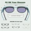 BIRCEN Polarized Fit Over Sunglasses: Wear Over Glasses Sunglasses Wrap Around Fitover Shades for Men Women UV Protection view 4