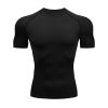 HYCOPROT Men's Compression Shirts Short Sleeve Athletic Workout T-Shirt Cool Dry Sports Baselayer Running Undershirts Tops Black view 1