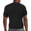 HYCOPROT Men's Compression Shirts Short Sleeve Athletic Workout T-Shirt Cool Dry Sports Baselayer Running Undershirts Tops Black view 3