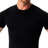 HYCOPROT Men's Compression Shirts Short Sleeve Athletic Workout T-Shirt Cool Dry Sports Baselayer Running Undershirts Tops Black view 4